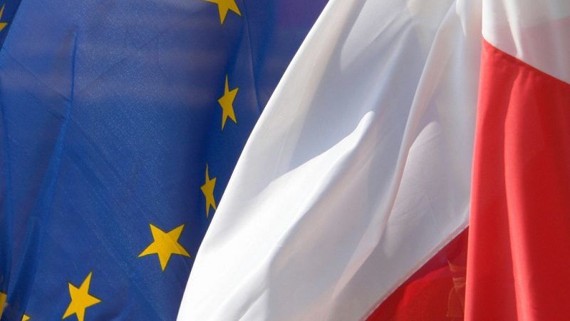 Flagi UE i Polski